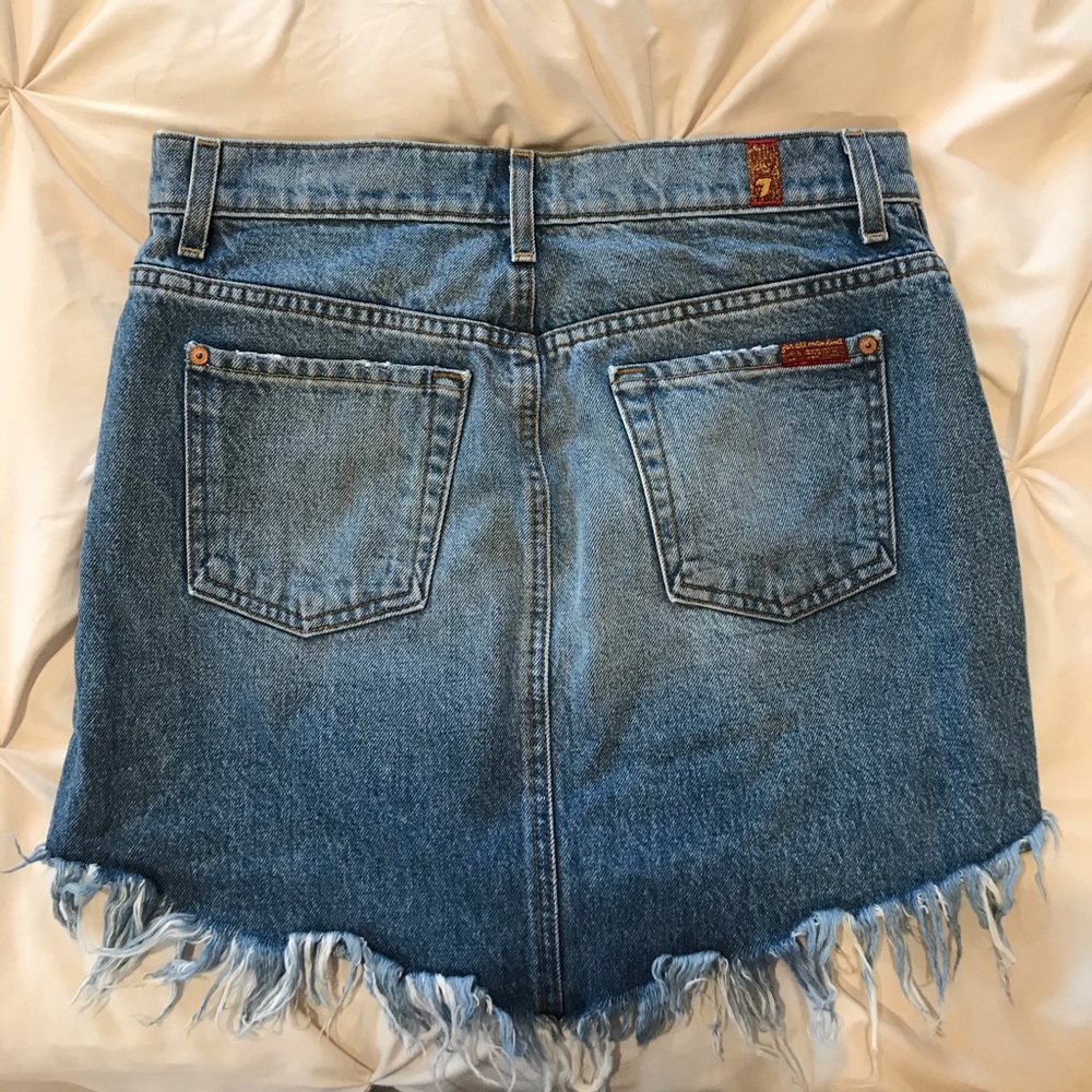 7 for All Mankind Jean Mini Skirt